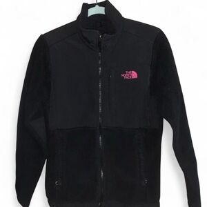 The North Face Black Fleece with Pink Accent